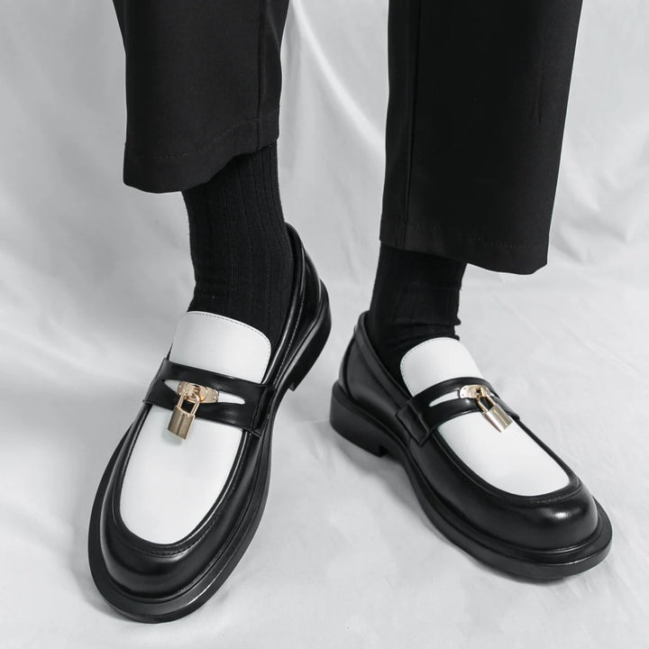 Lucchetto Leather Loafers - Redwood Main
