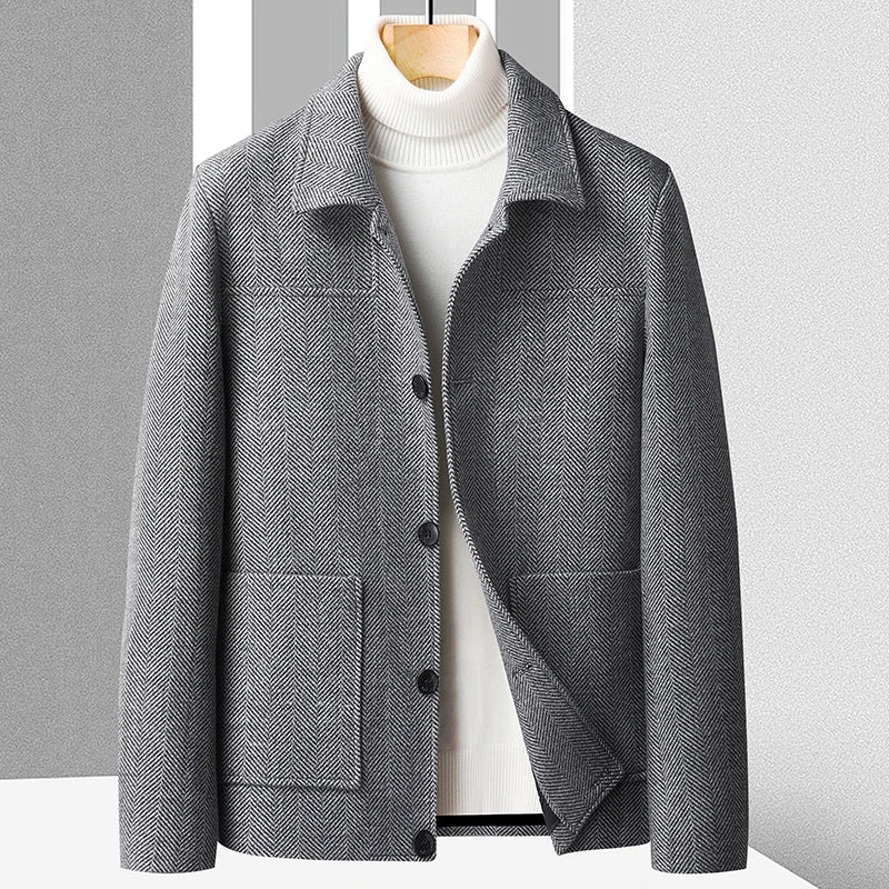 Lorenzo Herringbone Jacket - Redwood Main