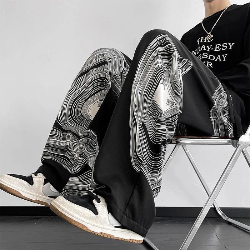 Graph Cotton Trousers - Redwood Main