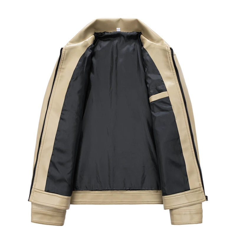 The Maverick Leather Bomber - Redwood Main