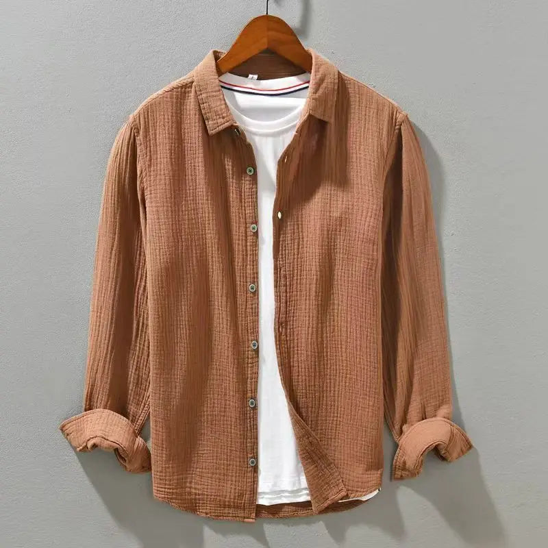 The Selway Cotton Shirt - Redwood Main