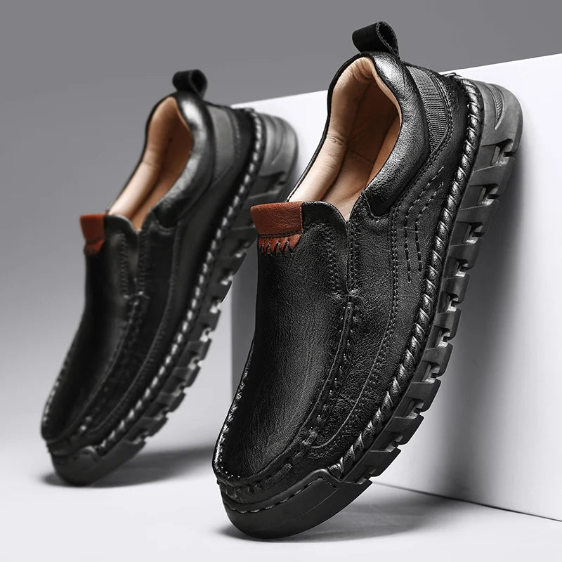 Voyager Leather Shoes - Redwood Main