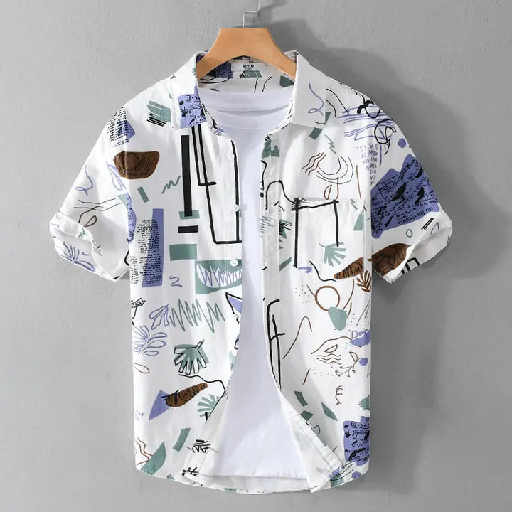 Vinito Abstract Shirt - Redwood Main