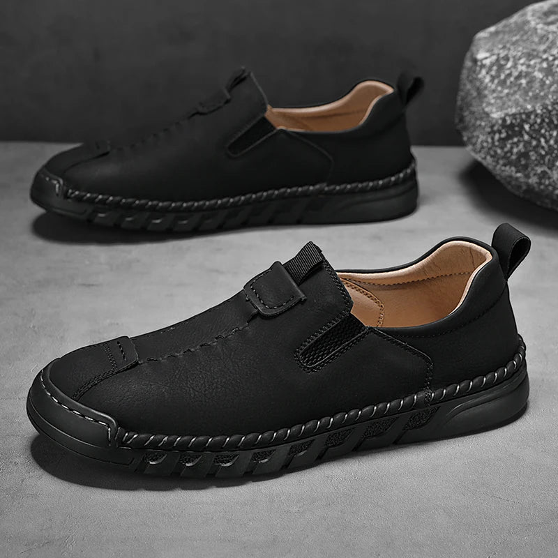 Bennett Genuine Leather Loafers - Redwood Main