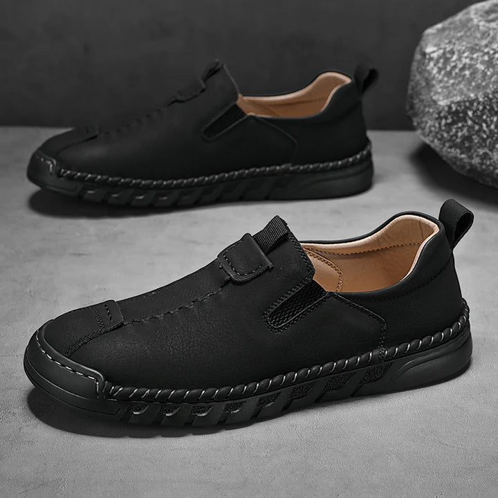 Bennett Genuine Leather Loafers - Redwood Main