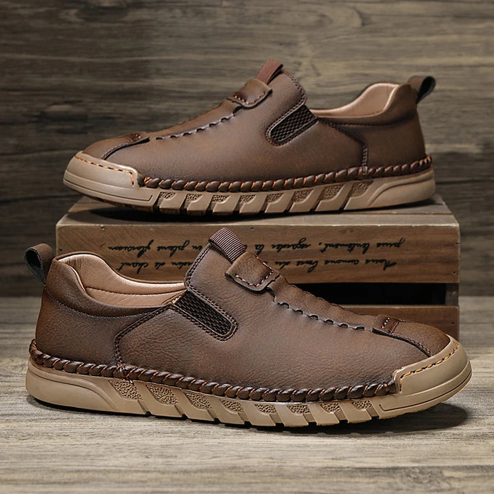 Bennett Genuine Leather Loafers - Redwood Main