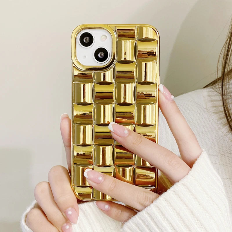 3D Cube Shield Phone Case - Redwood Main