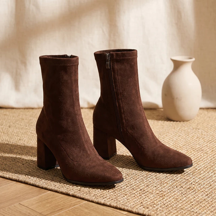 Verena Women's Suede Ankle Boots - Brown
