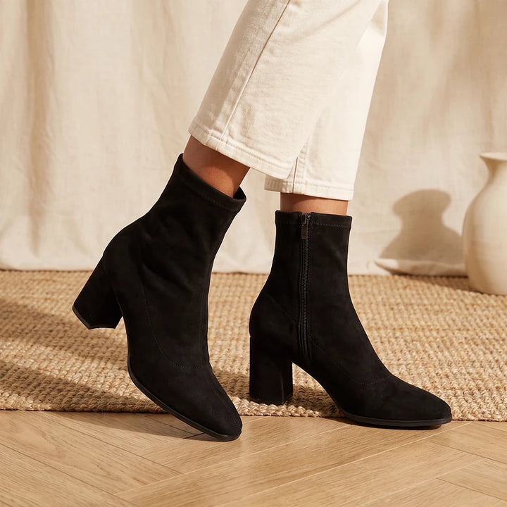 Verena Women's Suede Ankle Boots - Black