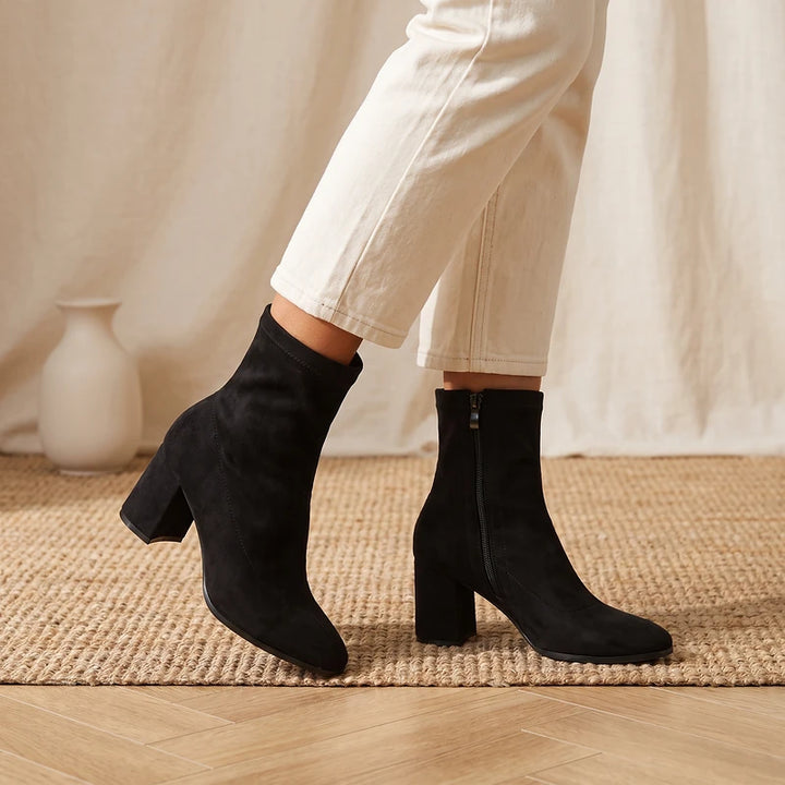 Verena Women's Suede Ankle Boots - Black