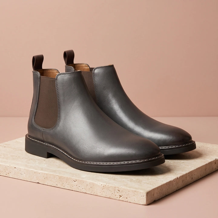 Amadeus Waterproof Pull Tab Chelsea Boots - Gray