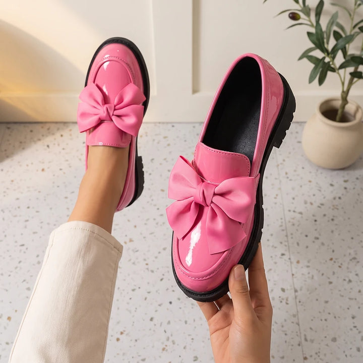 Franca Women's Patent Bow Loafers - Pink
