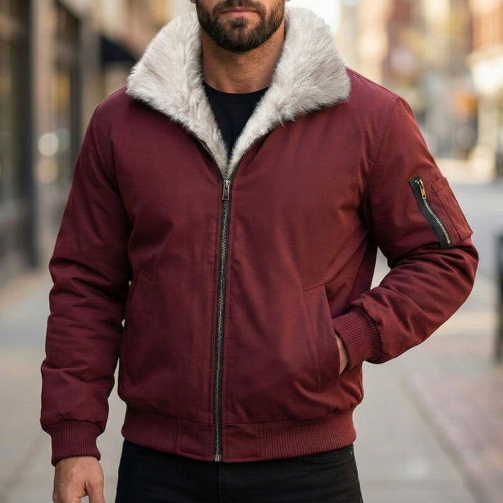 Norvane Fur-Lined Bomber Jacket