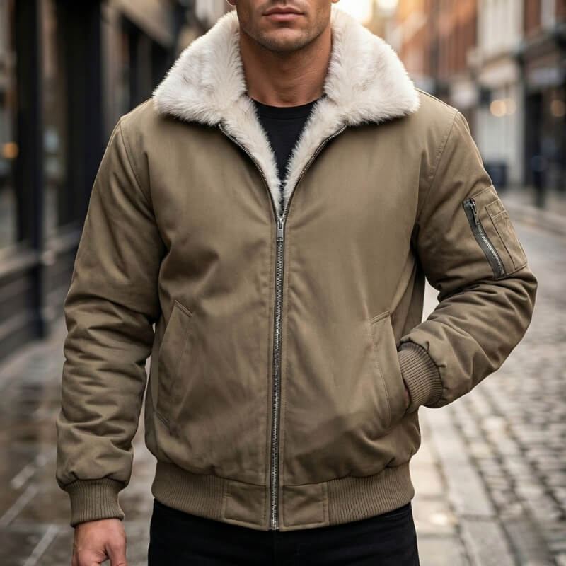 Norvane Fur-Lined Bomber Jacket