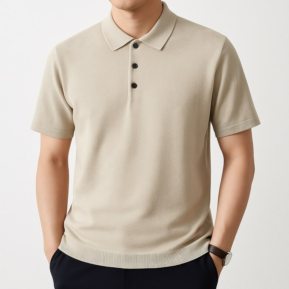 Lazare Merino Wool Polo - Redwood Main
