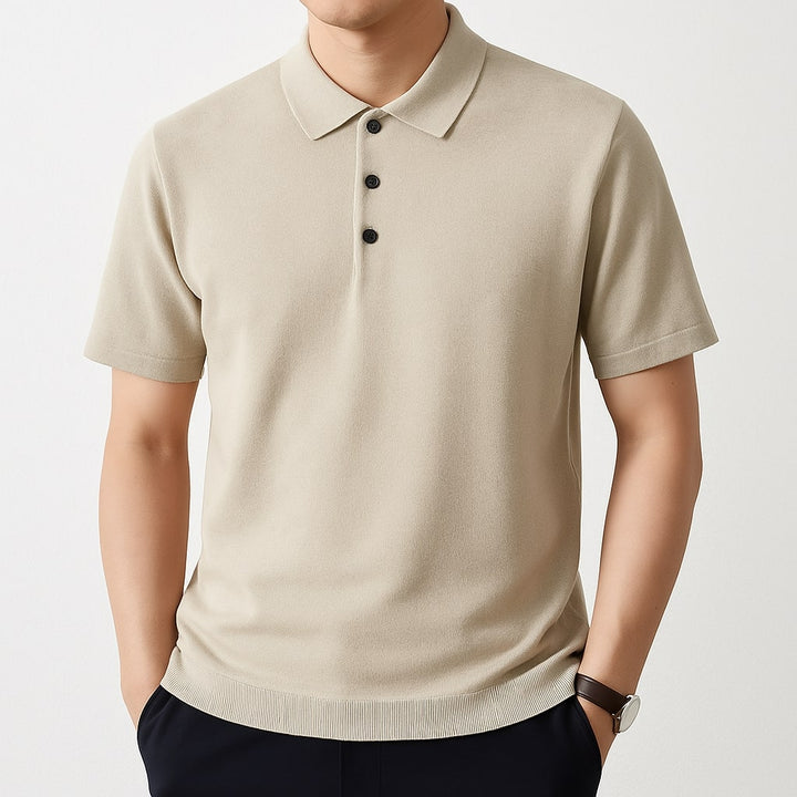 Lazare Merino Wool Polo - Redwood Main
