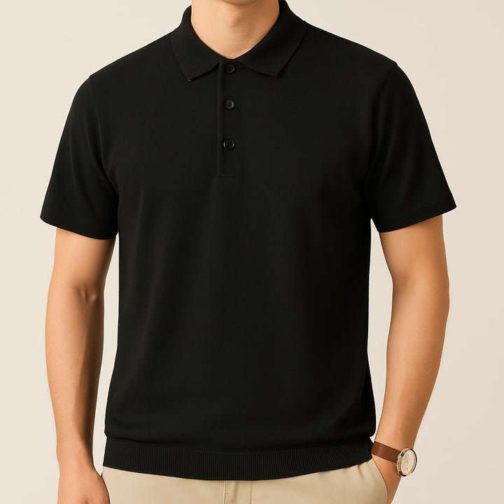Lazare Merino Wool Polo - Redwood Main
