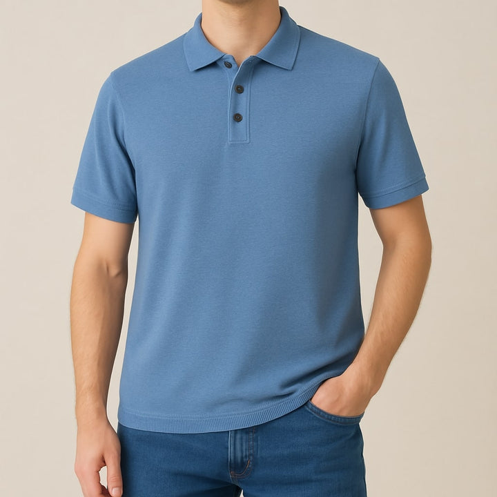 Lazare Merino Wool Polo - Redwood Main