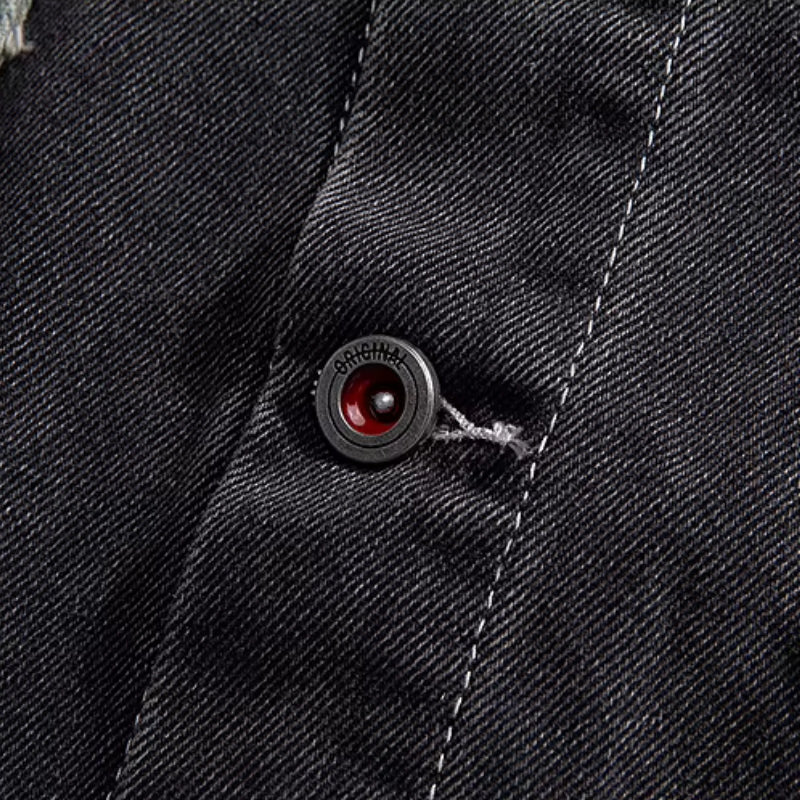 Asymmetry Denim Jacket - Redwood Main