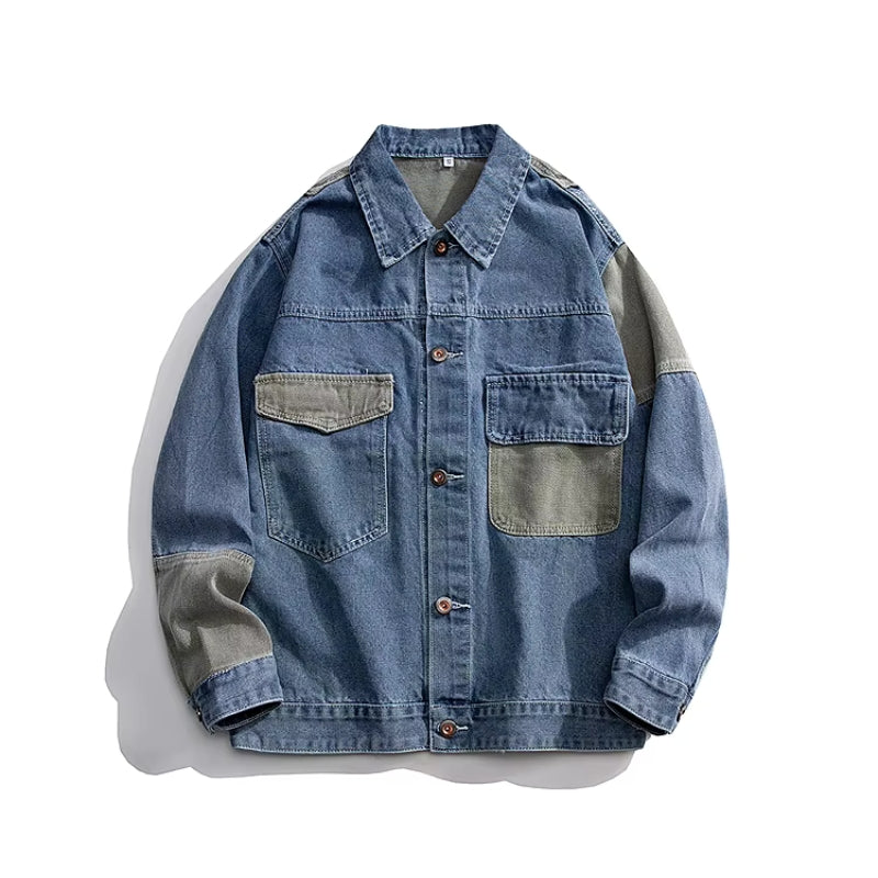 Asymmetry Denim Jacket - Redwood Main