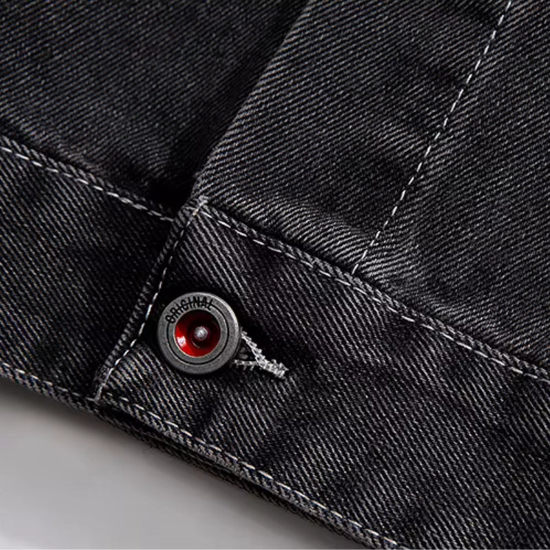 Asymmetry Denim Jacket - Redwood Main