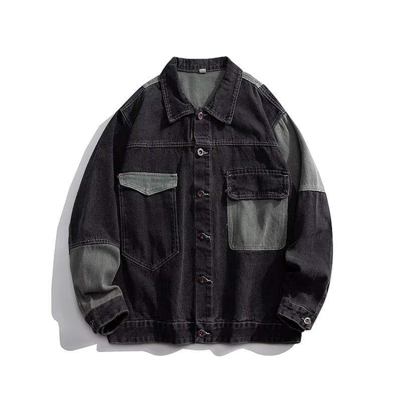 Asymmetry Denim Jacket - Redwood Main