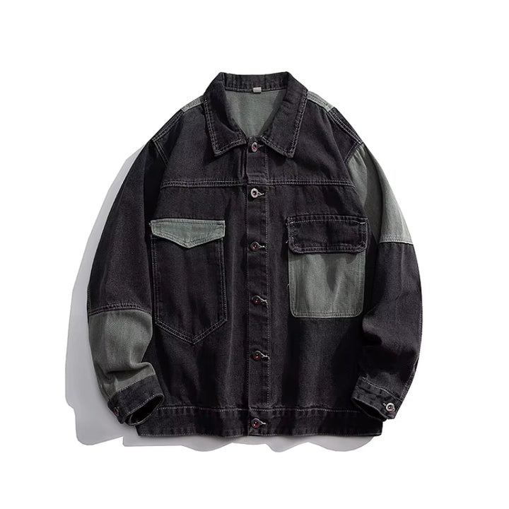 Asymmetry Denim Jacket - Redwood Main