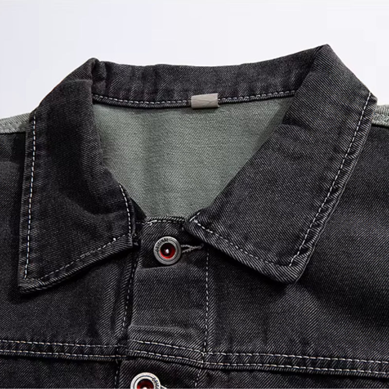 Asymmetry Denim Jacket - Redwood Main
