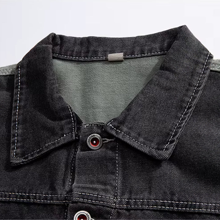 Asymmetry Denim Jacket - Redwood Main