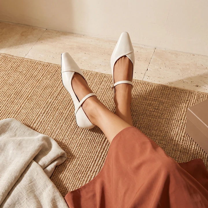 Ottilie Women's Mary Jane Flats - Beige