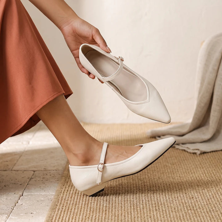 Ottilie Women's Mary Jane Flats - Beige