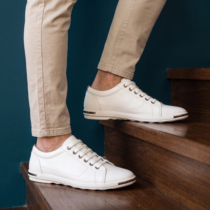 Eugene Genuine Leather Smart Casual Sneakers - White