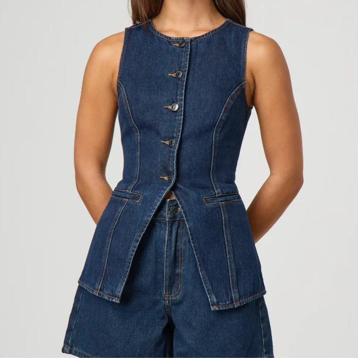 Summer Bloom Denim Set - Redwood Main