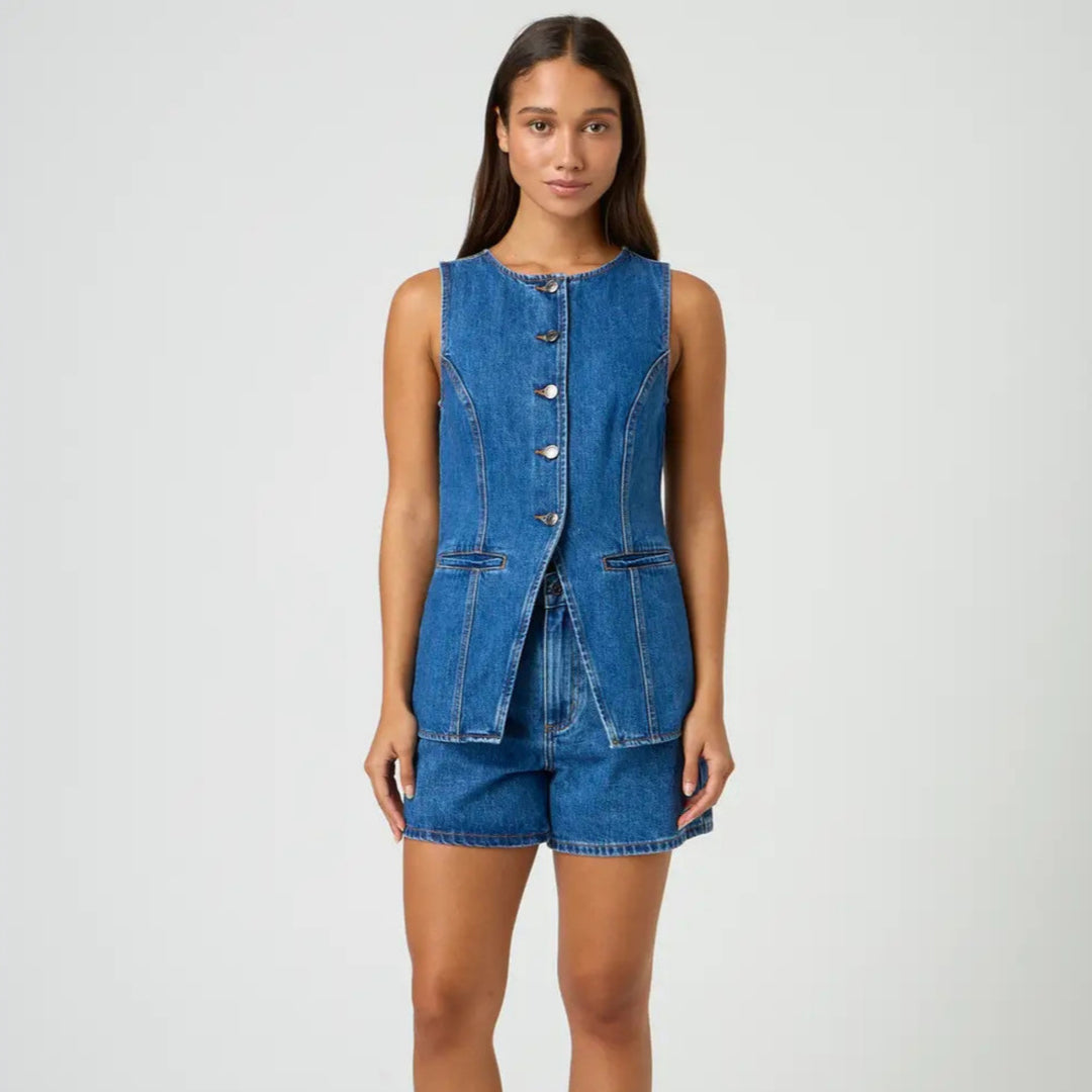 Summer Bloom Denim Set - Redwood Main