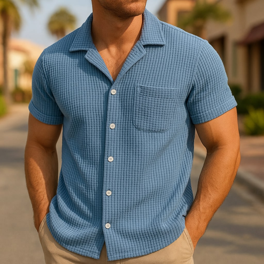 Palmline Shirt - Redwood Main