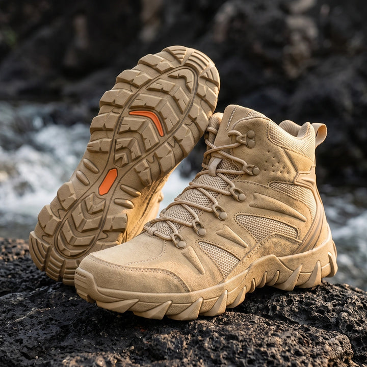 Garrison Lace Up Tactical Boots - Tan