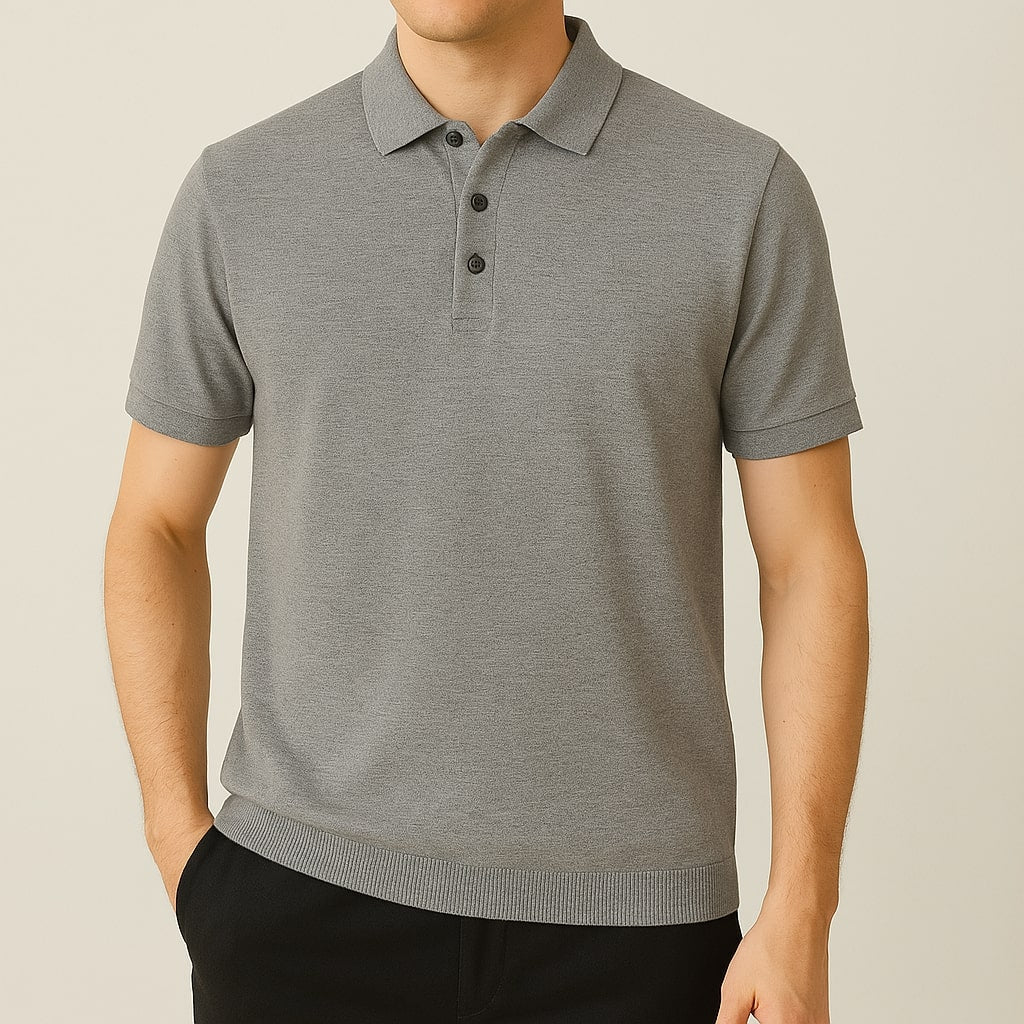Lazare Merino Wool Polo - Redwood Main