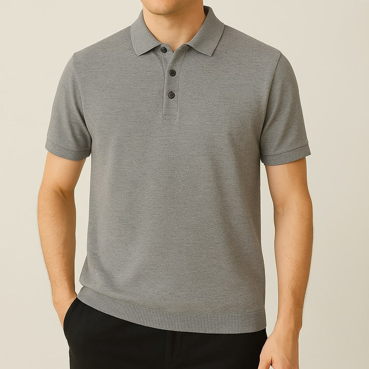 Lazare Merino Wool Polo - Redwood Main