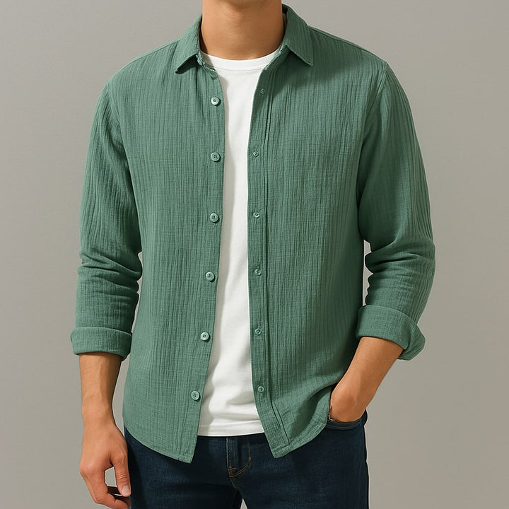 The Selway Cotton Shirt - Redwood Main