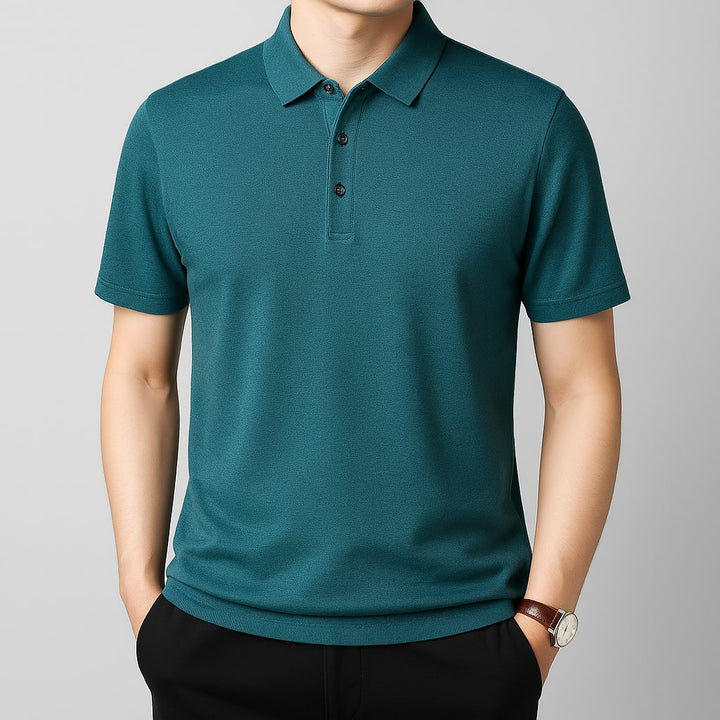 Lazare Merino Wool Polo - Redwood Main