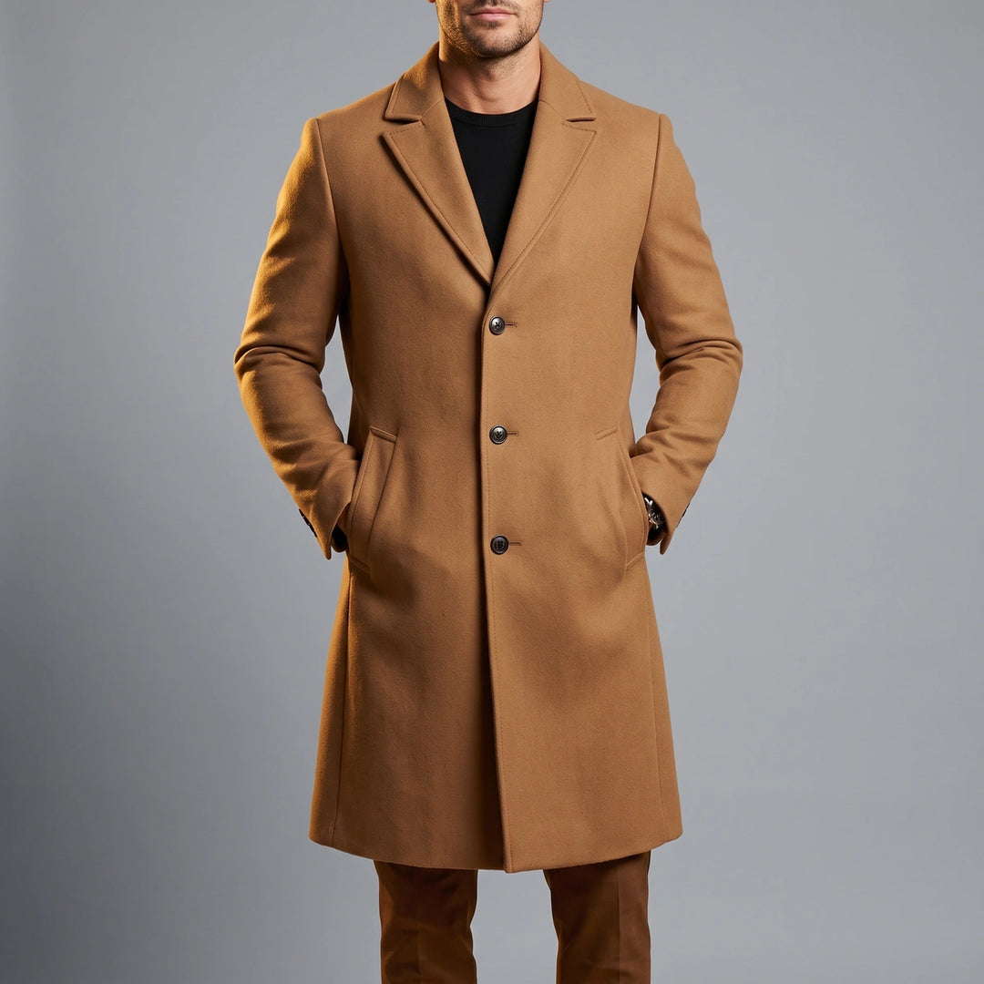 Harcourt Wool Tailored Overcoat - Khaki