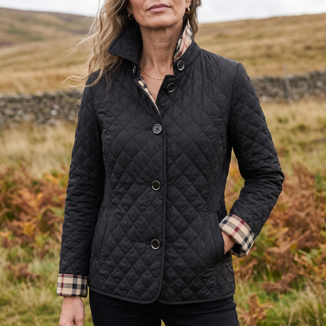 Harriet Diamond Quilted Jacket - Black