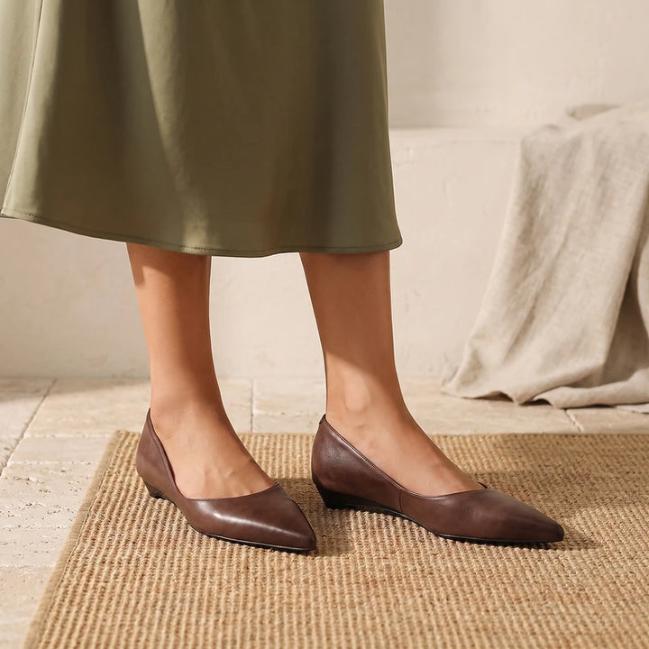Marion Women's Pointed Ballet Flats - Brown