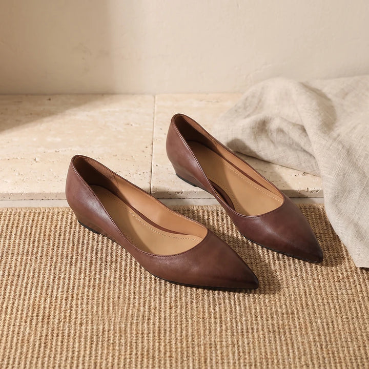 Marion Women's Pointed Ballet Flats - Brown