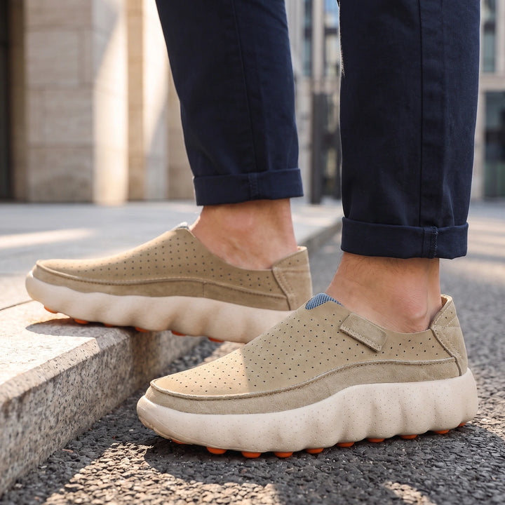 Jared Breathable Pod Sole Loafers - Apricot