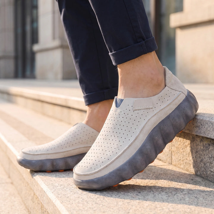 Jared Breathable Pod Sole Loafers - Grey