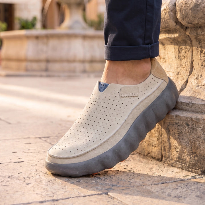 Jared Breathable Pod Sole Loafers - Grey