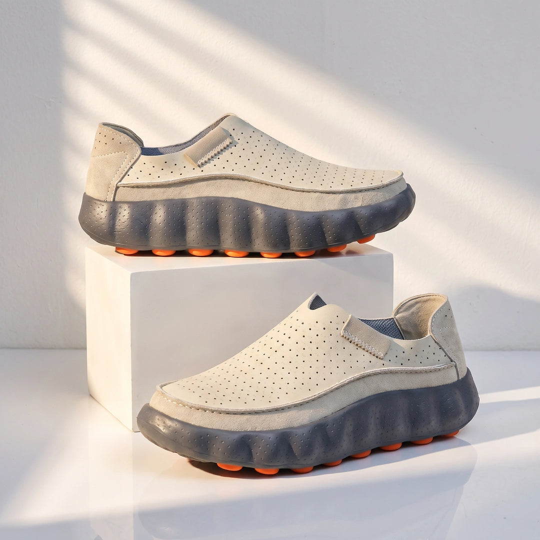 Jared Breathable Pod Sole Loafers - Grey