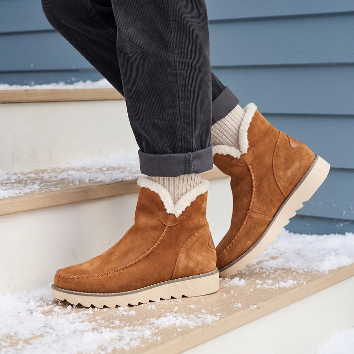 Laetitia Insulated Water Resistant Slip On Winter Boots - Brown