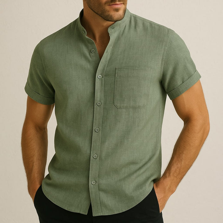 Levante Linen Shirt - Redwood Main